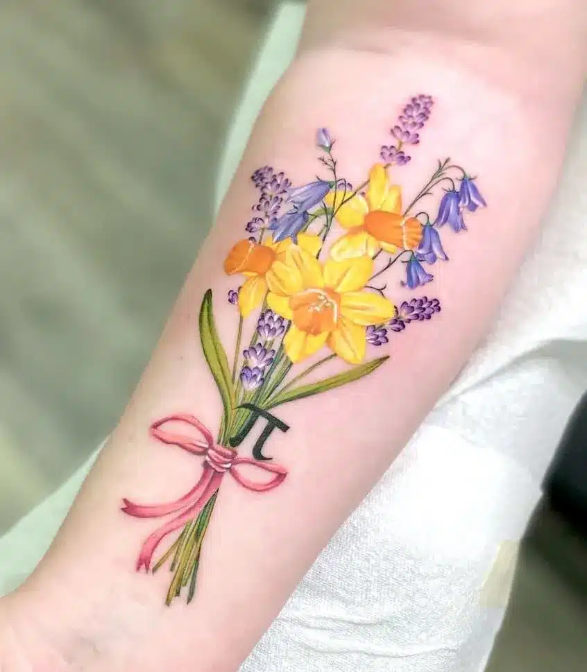 daffodils flower tattoo black girl｜TikTok Search