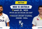 India vs Australia: 3rd Test Match Preview & Prediction