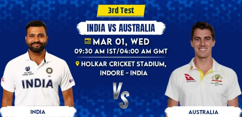 India vs Australia: 3rd Test Match Preview & Prediction