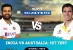 India vs Australia Feb 2023