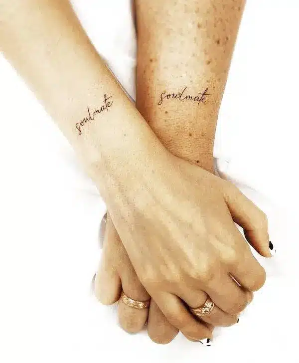 matching married couple tattoos