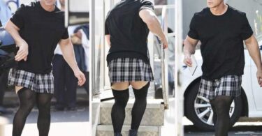 John Cena rocks a mini skirt and high heels