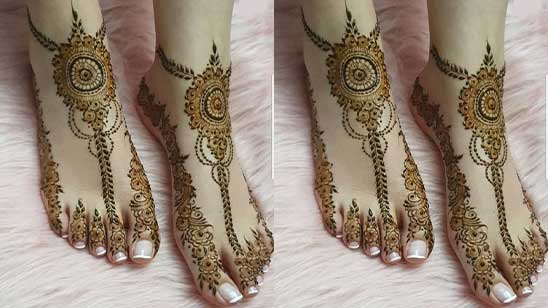 Foot Mehndi Design Simple and Easy Photo 1