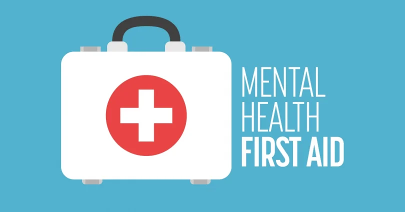 Mental health first aid to help someone with mental illness.