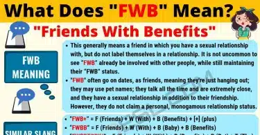 FWB Meaning - What does 'FWB' mean?