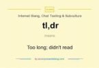 TLDR meaning- what does TLDR mean?