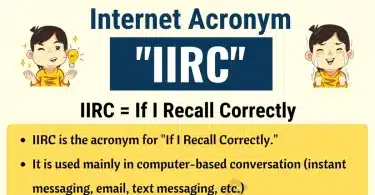 IIRC Meaning - What does 'IIRC' mean?