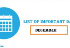 December 2023: List of Important National and International Days