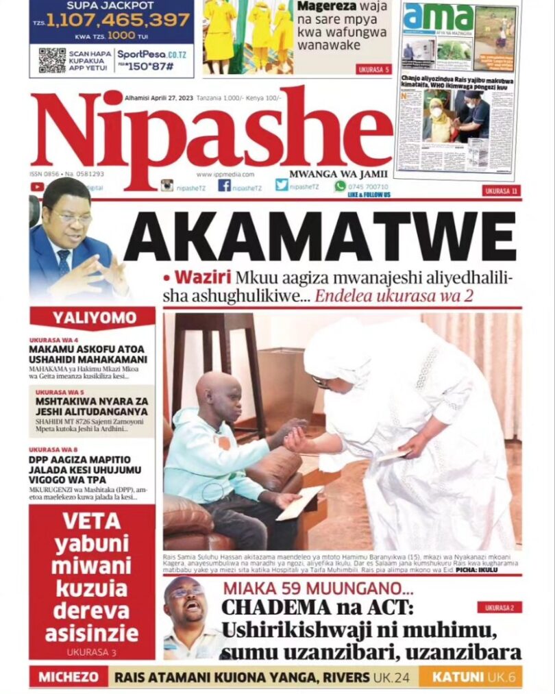 Magazeti ya Tanzania leo April 27