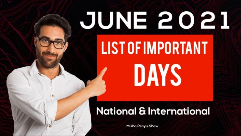 June 2023: List of Important National and International Days