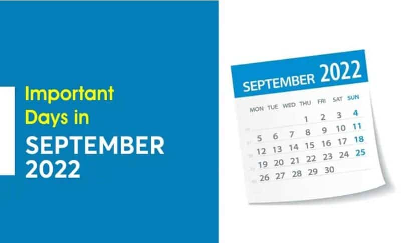 September 2023: List of Important National and International Days.