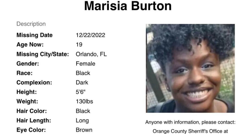 Marisia Burton Missing Case Walt Disney World Resort Cast Found