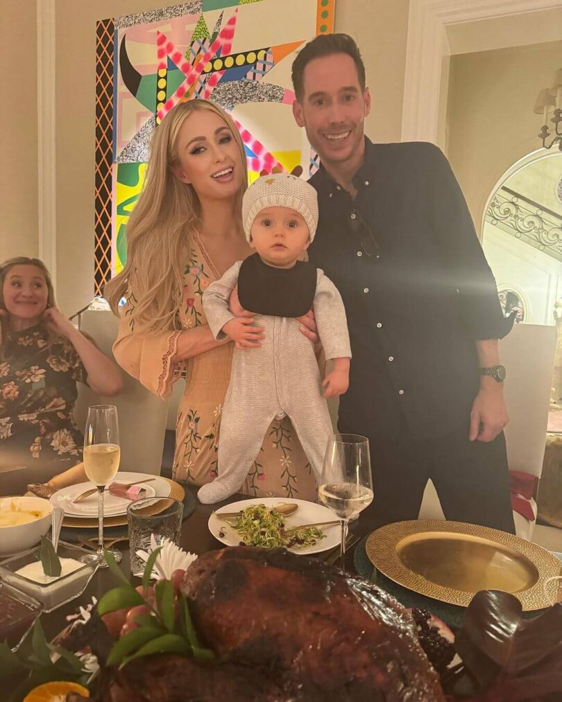 Paris Hilton Introduces Newborn Daughter London to Family On Thanksgiving