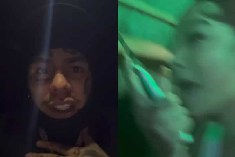 Tekashi 6ix9ine shares video of ex Yailin threatening him at knifepoint