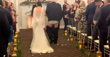 Bride Issues Humorous Warning After Dad's Pants Mishap at Her Wedding