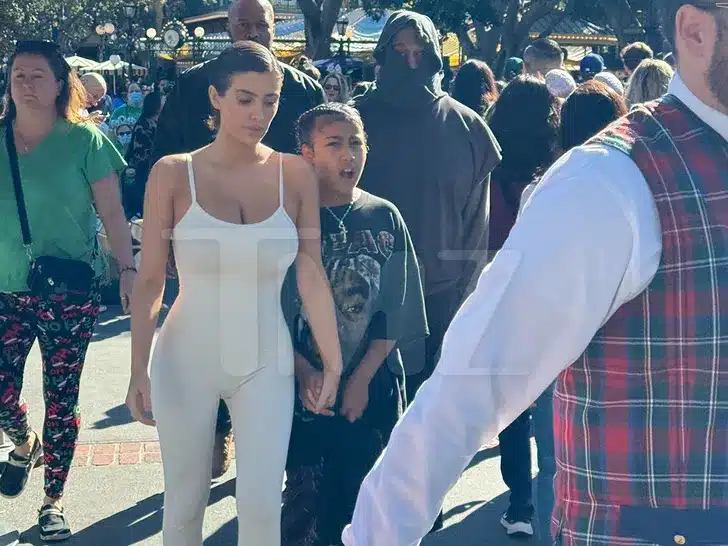 Kanye West Enjoys Disneyland Day with Wife Bianca Censori and Daughter North West