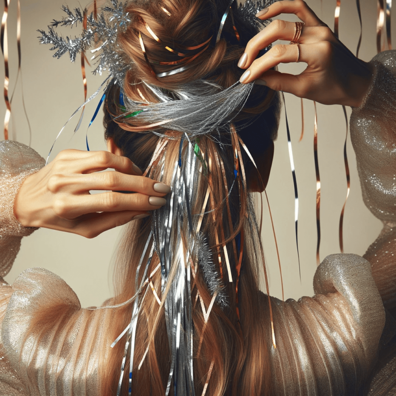 How to Tie Tinsel in Hair