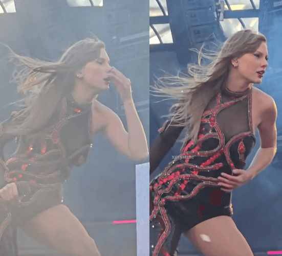 Taylor Swift Wipes Nose and Rubs it on Costume During Edinburgh Concert