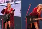 Taylor Swift Swallows Bug During London Eras Concert