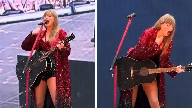 Taylor Swift Swallows Bug During London Eras Concert